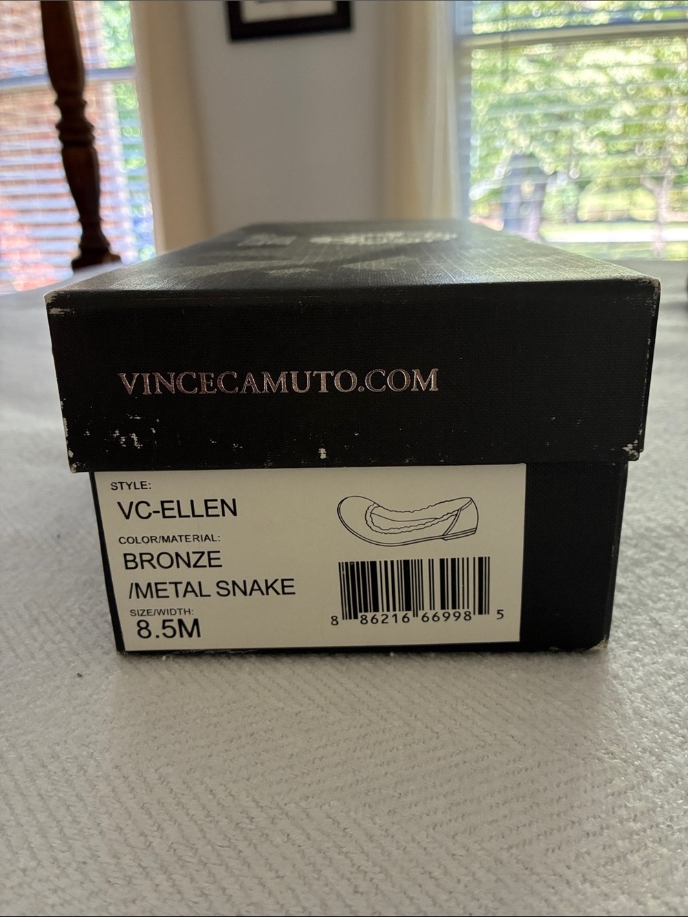 Vince Camuto VC-Ellen Bronze Metal Snake Ballet Flats